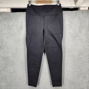 Spyder Active Womens Size Large Black Fleece-Lined Leggings Athletic Yoga Pants